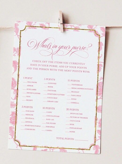 Bridal Shower Games Printed - Pink Toile Chinoiserie Game Cards (20 printed cards, Guess Who Said It)