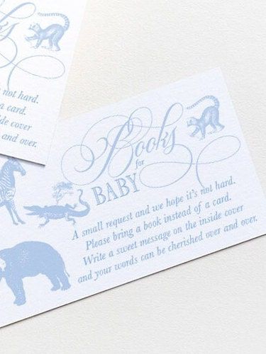 Safari Toile Boy Baby Shower Book Request Insert Card - Boy Baby Sprinkle - Matching Printables INSTANT DOWNLOAD - Classic Boy