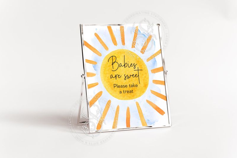 Babies are sweet please take a treat Sunshine Baby Shower Please take a favor sign, Printable 8x10 INSTANT DOWNLOAD