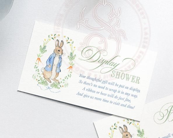 Rabbit Boy Baby Shower Books for Baby Insert Cards Printed - Baby Boy Sprinkle - Gender Neutral (20 printed cards | Books for Baby)