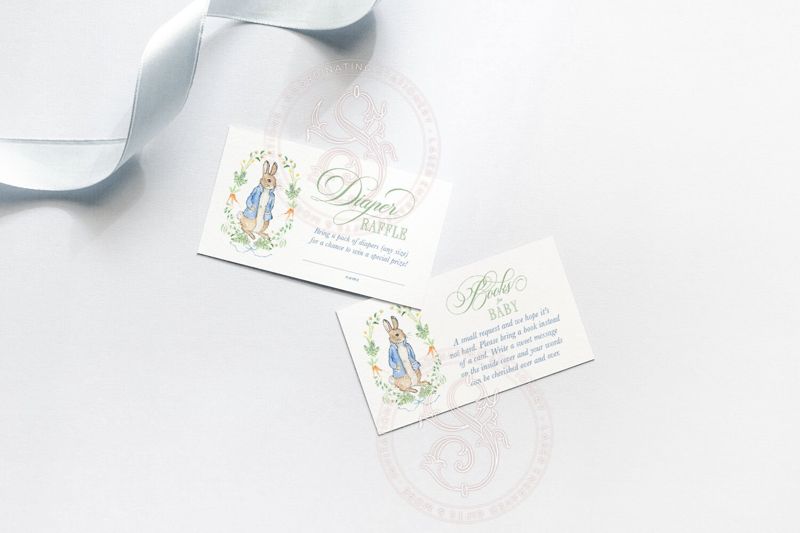 Rabbit Boy Baby Shower Books for Baby Insert Cards Printed - Baby Boy Sprinkle - Gender Neutral (20 printed cards | Books for Baby)