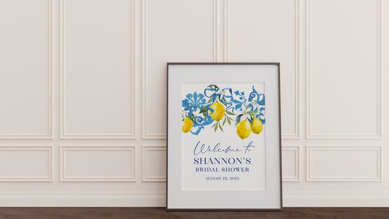 Lemon Bridal Shower Welcome Sign - 18x24" printed poster - Lemon Welcome Poster - Lemon Bridal Brunch - Luncheon Sign (18x24")