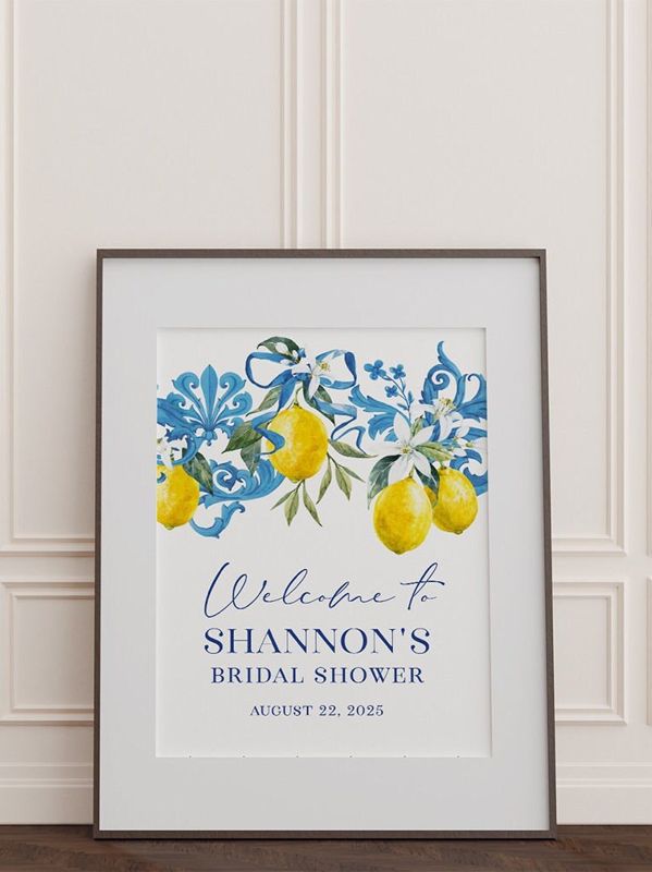 Lemon Bridal Shower Welcome Sign - 18x24" printed poster - Lemon Welcome Poster - Lemon Bridal Brunch - Luncheon Sign (18x24")