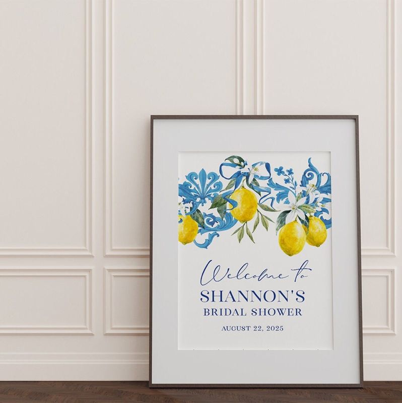 Lemon Bridal Shower Welcome Sign - 18x24" printed poster - Lemon Welcome Poster - Lemon Bridal Brunch - Luncheon Sign (18x24")
