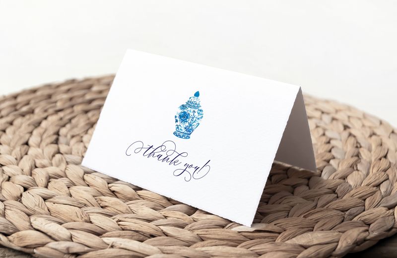Chinoiserie Ginger Jar Thank You Notes (20 printed notes)