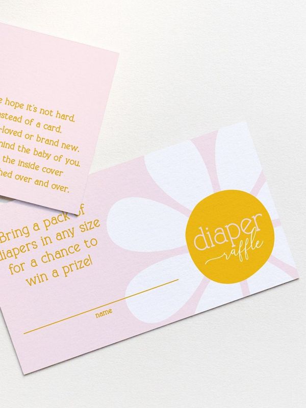 Baby in Bloom Baby Shower Diaper Raffle Insert Cards or Books for Baby insert cards Printed (20 printed cards, Books for Baby)