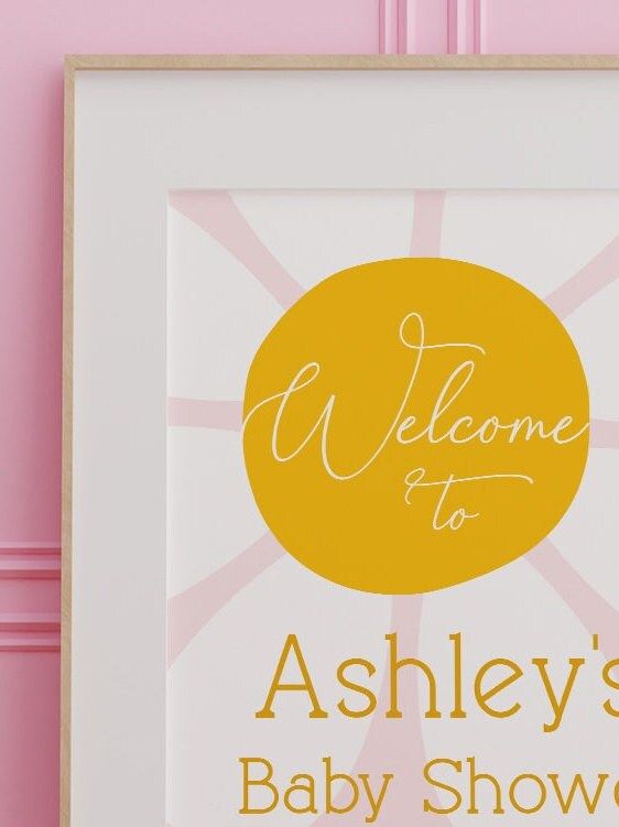 Printable Daisy Baby Shower Welcome Sign 18x24 - Baby in Bloom sprinkle
