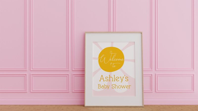 Printable Daisy Baby Shower Welcome Sign 18x24 - Baby in Bloom sprinkle