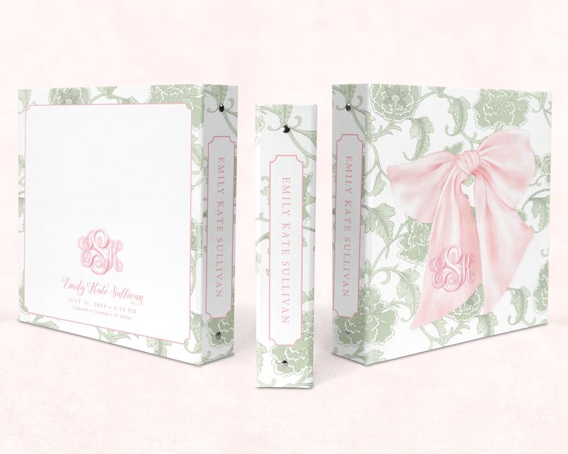 Baby Book Binder - Chinoiserie Memory Book - Blank Baby Book - Custom 3 Ring Binder - Baby Shower Gift - Newborn Baby Gift- Gift for New Mom