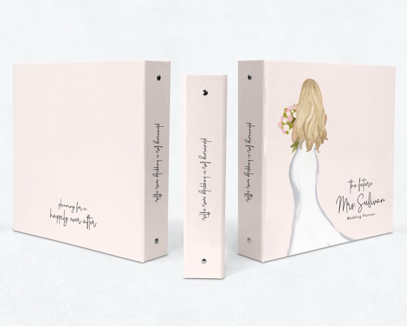 Personalized Wedding Planner Binder - Bride Gift - Wedding Planning Book - Modern Bride - Wedding Organizer - Engagement Gift (Blonde)