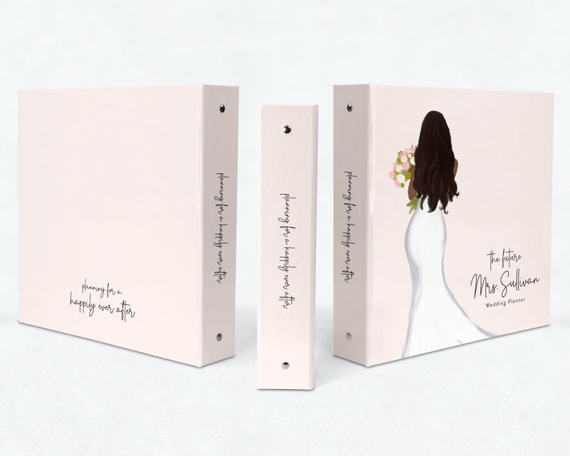 Personalized Wedding Planner Binder - Bride Gift - Wedding Planning Book - Modern Bride - Wedding Organizer - Engagement Gift (Blonde)