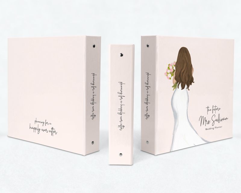 Personalized Wedding Planner Binder - Bride Gift - Wedding Planning Book - Modern Bride - Wedding Organizer - Engagement Gift (Blonde)
