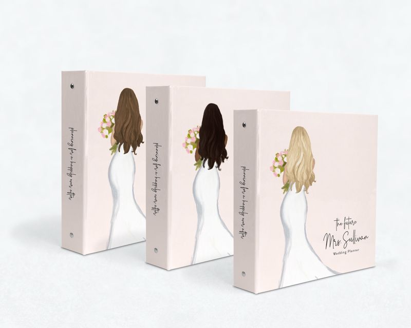 Personalized Wedding Planner Binder - Bride Gift - Wedding Planning Book - Modern Bride - Wedding Organizer - Engagement Gift (Blonde)