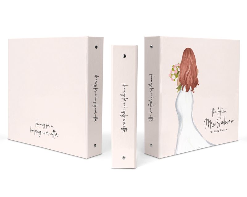 Personalized Wedding Planner Binder - Bride Gift - Wedding Planning Book - Modern Bride - Wedding Organizer - Engagement Gift (Blonde)