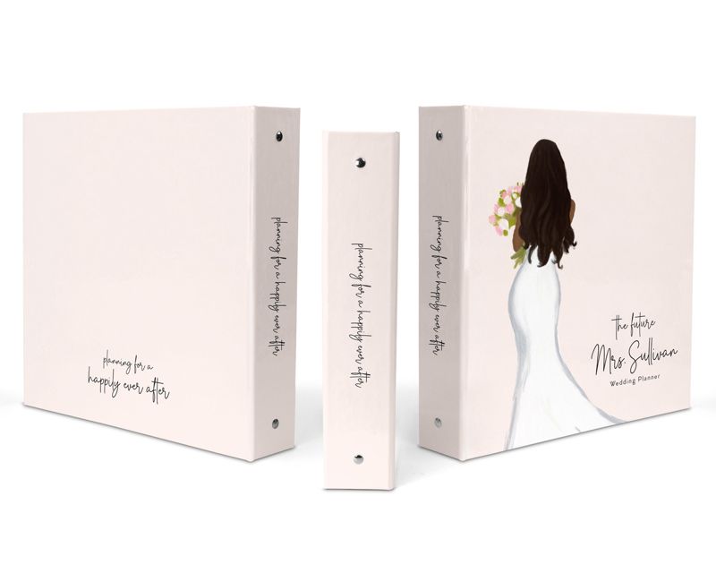 Personalized Wedding Planner Binder - Bride Gift - Wedding Planning Book - Modern Bride - Wedding Organizer - Engagement Gift (Blonde)
