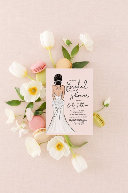 Bridal Shower Invitations - Wedding Shower Invites - Bridal Tea - Bridesmaids Luncheon - Bridal Brunch (10 printed invitations | Plain White Envelopes)