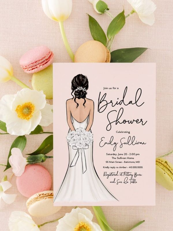 Bridal Shower Invitations - Wedding Shower Invites - Bridal Tea - Bridesmaids Luncheon - Bridal Brunch (10 printed invitations | Plain White Envelopes)