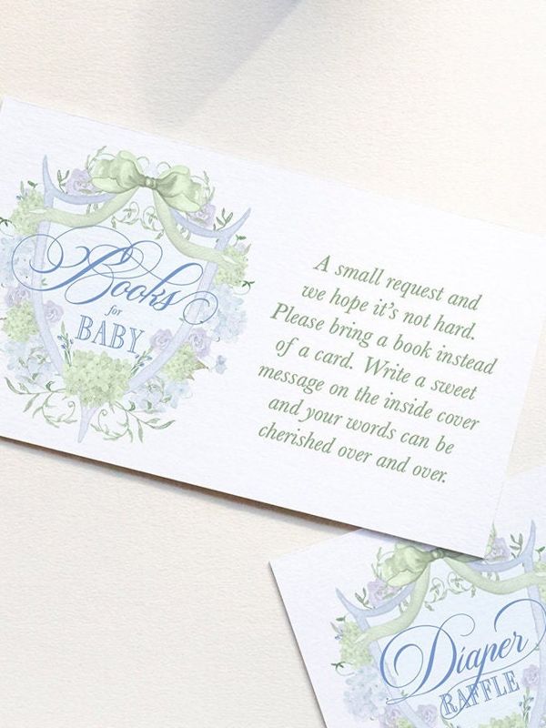 Boy Baby Shower Books for Baby or Diaper Raffle Insert Cards Printed - Baby Boy Sprinkle (20 printed cards | Diaper Raffle)