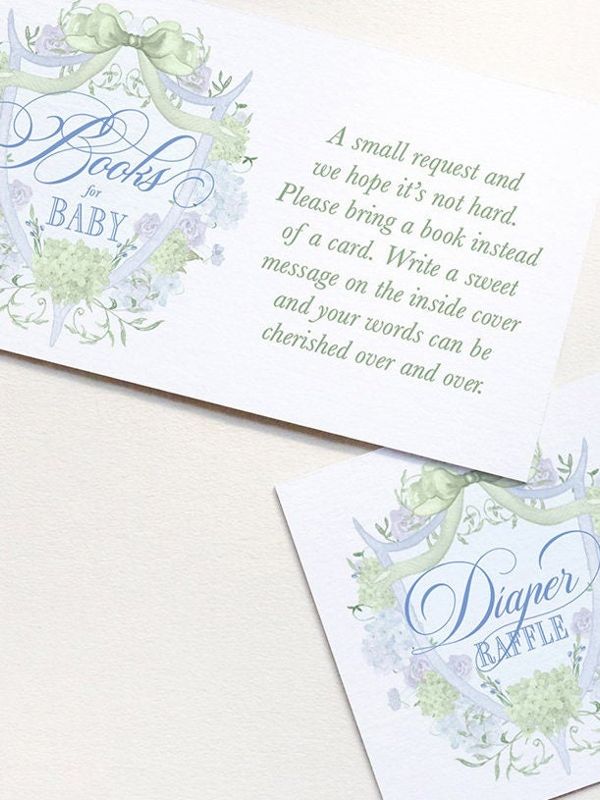 Boy Baby Shower Books for Baby or Diaper Raffle Insert Cards Printed - Baby Boy Sprinkle (20 printed cards | Diaper Raffle)