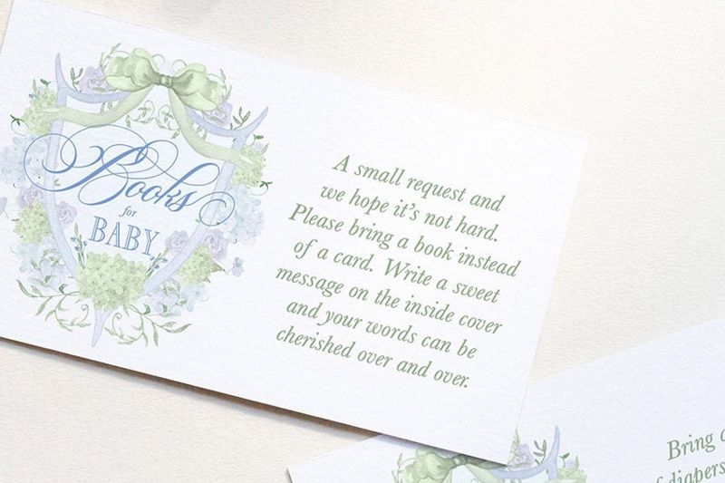 Boy Baby Shower Books for Baby or Diaper Raffle Insert Cards Printed - Baby Boy Sprinkle (20 printed cards | Diaper Raffle)
