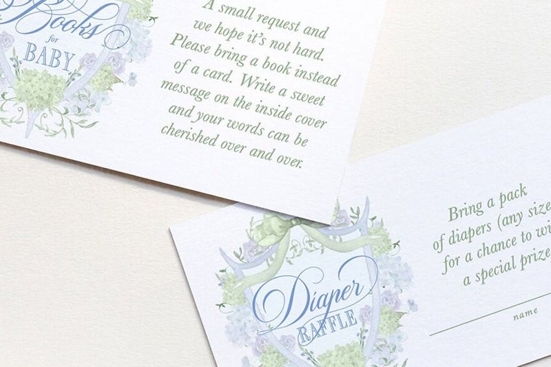 Boy Baby Shower Books for Baby or Diaper Raffle Insert Cards Printed - Baby Boy Sprinkle (20 printed cards | Diaper Raffle)