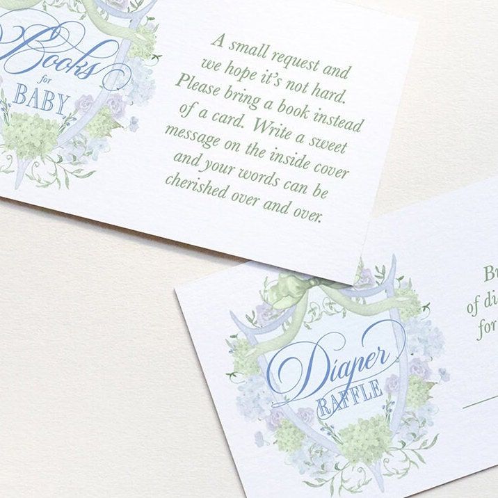 Boy Baby Shower Books for Baby or Diaper Raffle Insert Cards Printed - Baby Boy Sprinkle (20 printed cards | Diaper Raffle)