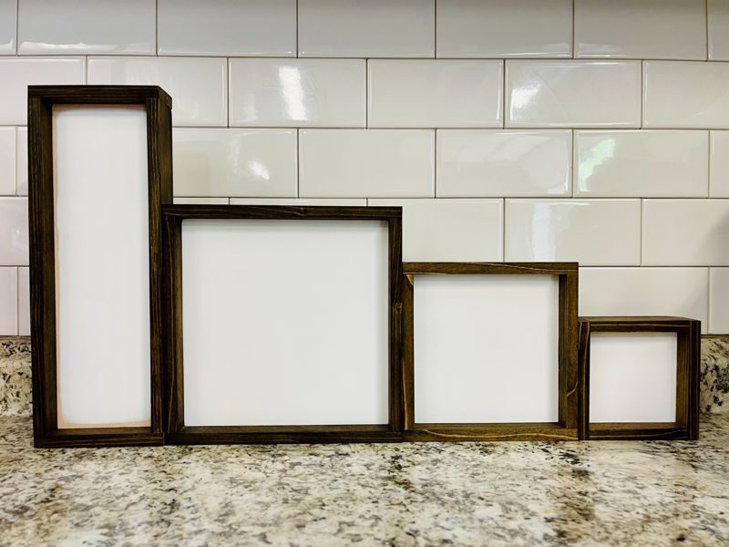 Multi size wood blanks for DIY projects, Wood Blanks for crafters, white 8"x8" wood blank, Tiered Tray Decor, Shelf Sitter blanks, Farmhouse Sign Blanks, 4"x12" wood sign blank