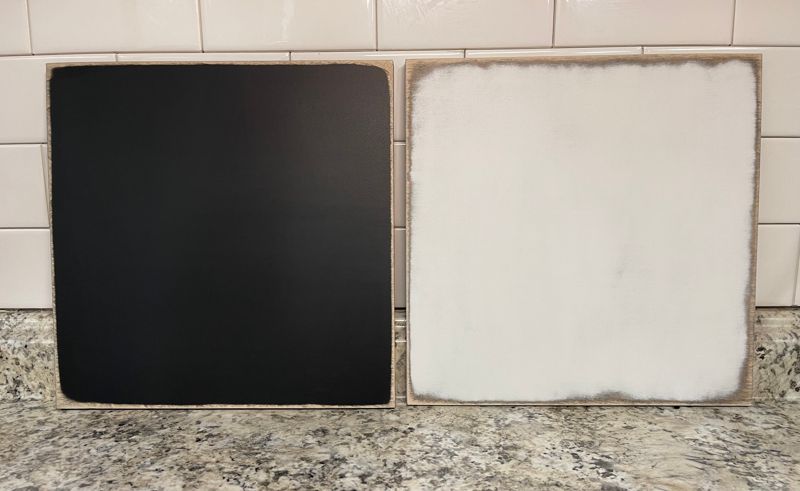 12"x12" unframed distressed white blank, distressed black blank,  farmhouse wood sign blank