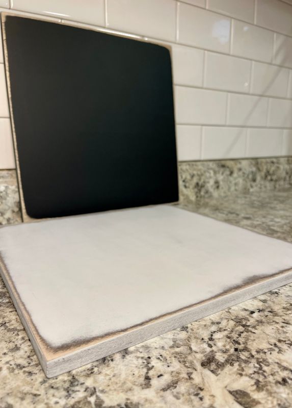 12"x12" unframed wood blanks, distressed white blank, distressed black blank,  farmhouse wood sign blank