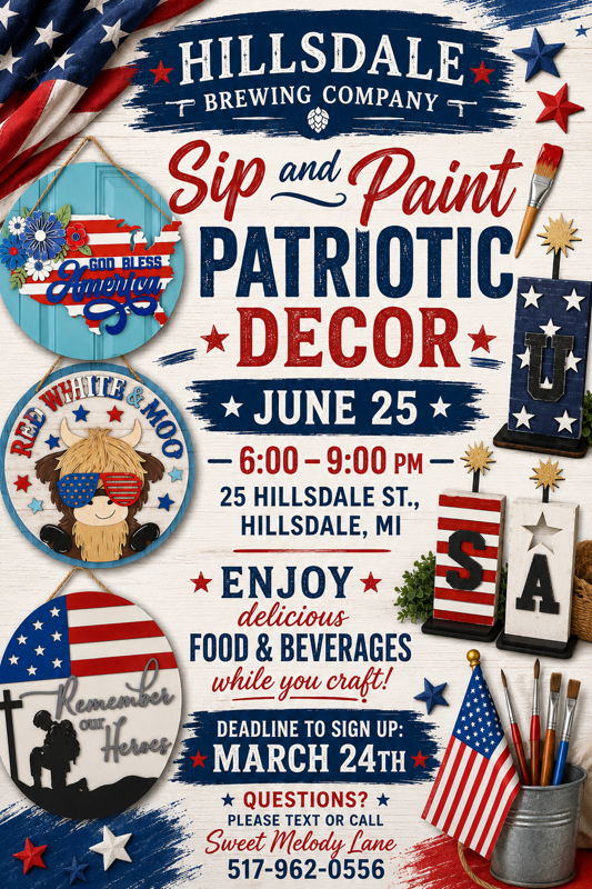 Sip and Paint 6-25-26 (America Land that I Love shelf sitter )