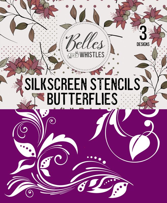Dixie Belle Silk Screen Stencil Butterflies