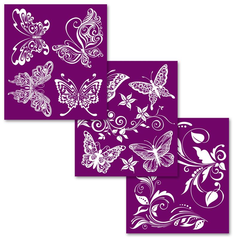 Dixie Belle Silk Screen Stencil Butterflies