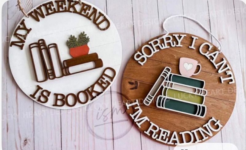 Book Club 6-12-26 6pm (Sorry I can't I'm Reading Door Hanger 12")
