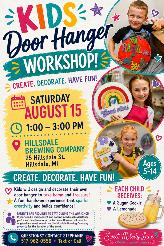 Creative Kids Workshop August 15 (Mermaid )