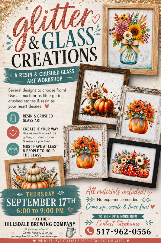Sip and Create 9-17-26 (3 pumpkins with flowers)