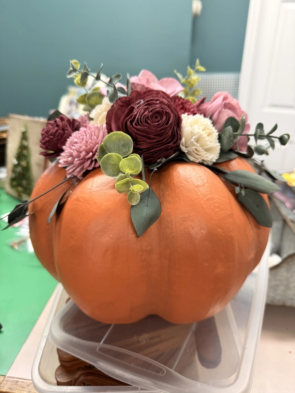 Sip and Create 10-19 (Paper-mache pumpkin)