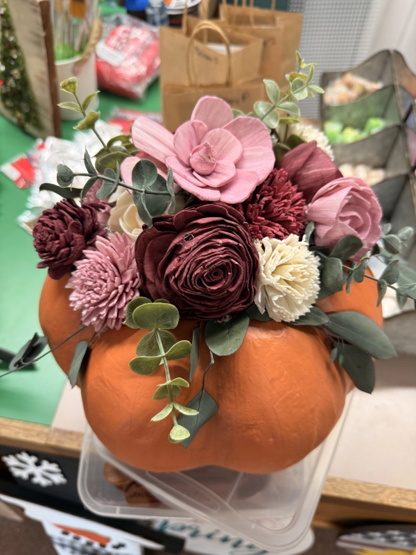 Sip and Create 10-19 (Paper-mache pumpkin)