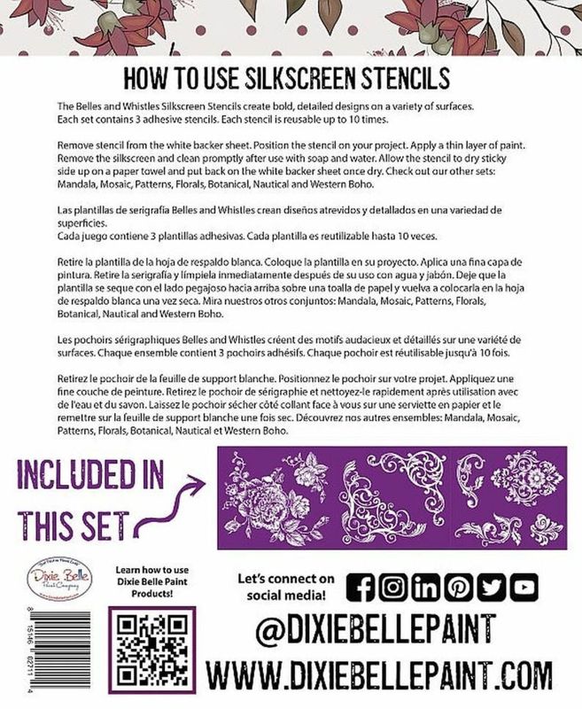 Dixie Belle Silk Screen Stencil Western Boho