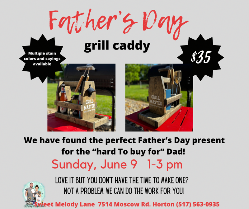 Father’s Day Grill Caddy (Workshop)
