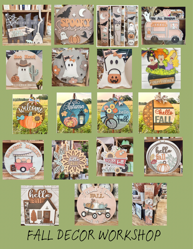 Fall Decor Workshop 10-17-24 (18" Witch Fence Door Hanger )