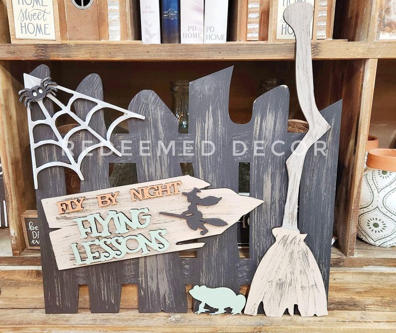 Fall Decor Workshop 10-17-24 (18" Witch Fence Door Hanger )