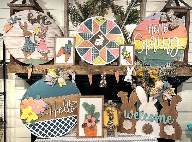 Spring 4 (Easel rabbit sign )