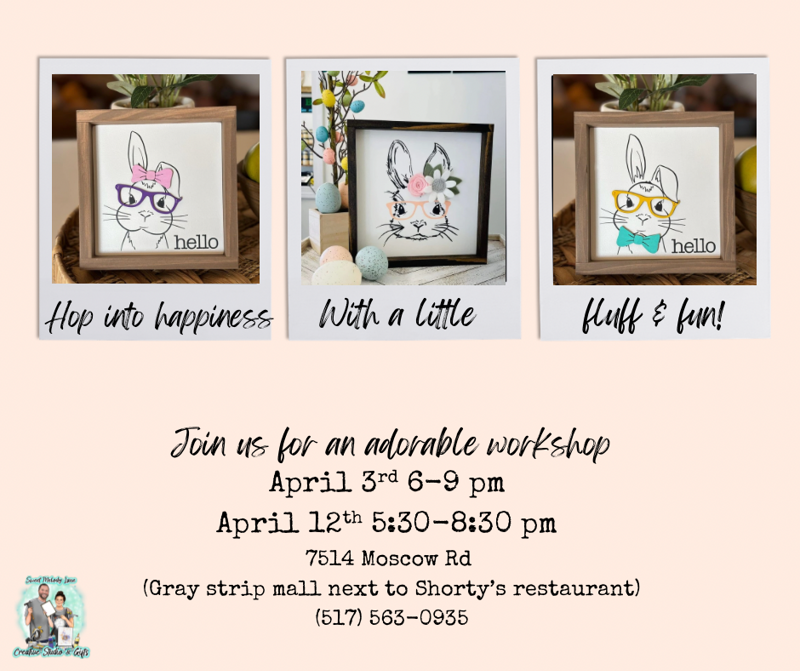 Spring Bunny Workshop (April 3rd 6-9pm )