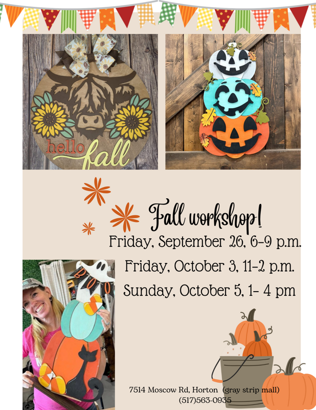 Halloween Workshop (Workshop Friday, September 26, 6-9pm)