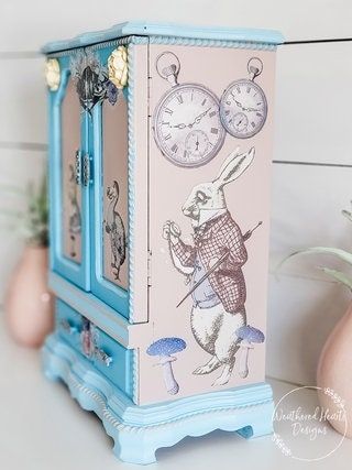 Alice in Wonderland transfer, Rub on transfer, furniture transfer, Belles and Whistles, Dixie Belle Transfers