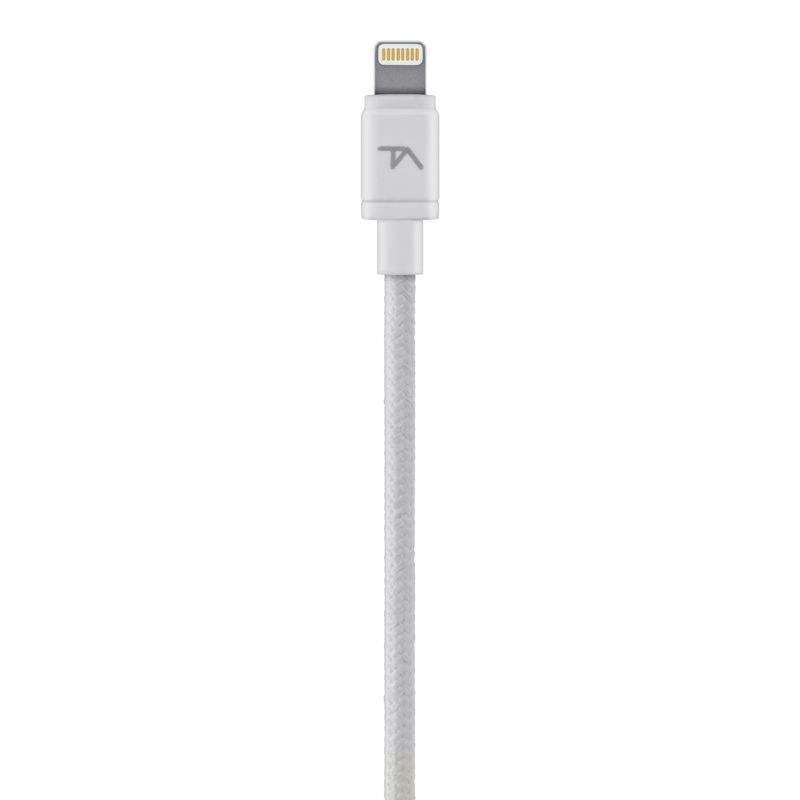 Tech Armor Apple MFi Certified Lightning Cable to USB A - 6FT White - Tough-Braided Extra-Strong Jacket - Sync/Charge iPhone & iPad