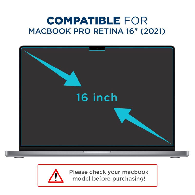 Tech Armor Magnetic Privacy Film Screen Protector Designed for MacBook Pro Retina 16 Inch 2021 , Easy Magnet Removal 1 Pack