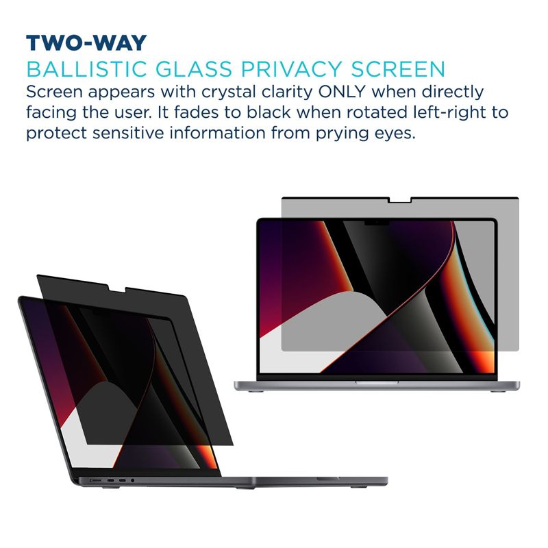 Tech Armor Magnetic Privacy Film Screen Protector Designed for MacBook Pro Retina 16 Inch 2021 , Easy Magnet Removal 1 Pack