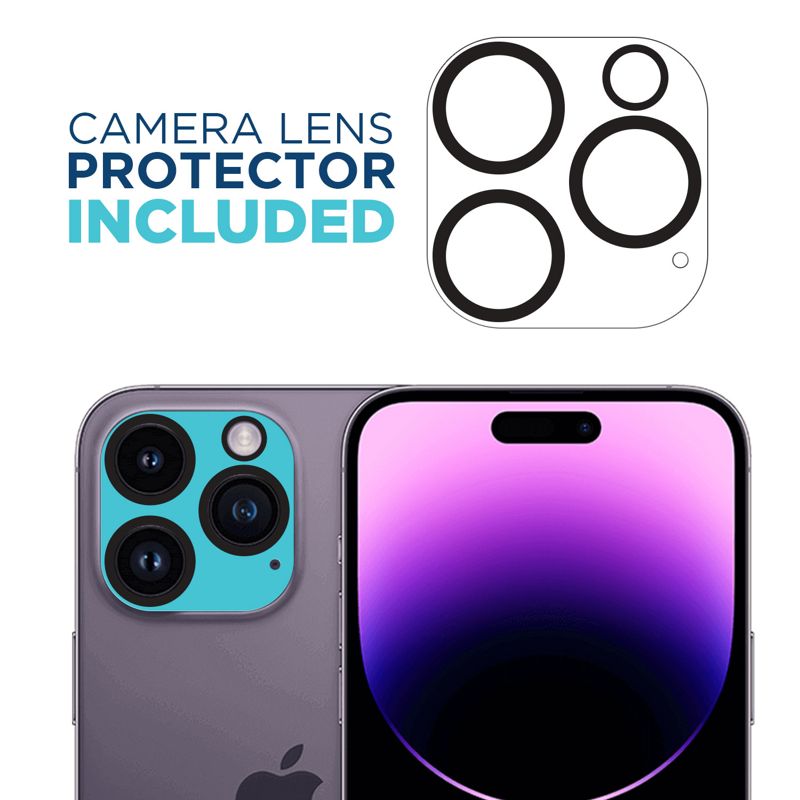 Tech Armor Ballistic Glass Screen Protector for iPhone 14 Pro 5G [6.1 inch] Display 2022 with 1 Pack Tempered Glass Camera Lens Protector, 9H Hardness, 3 Pack - HD Clear