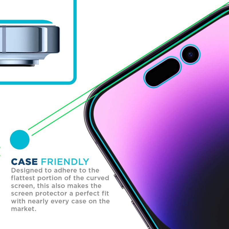 Tech Armor 1 Pack Privacy Ballistic Glass Screen Protector Compatible for Apple NEW iPhone 14 Pro Max 5G 6.7 Inch Tempered Glass 2022